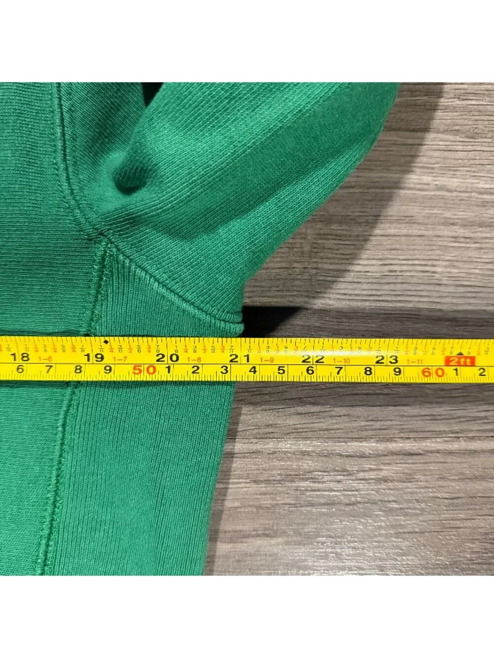 *Vintage Champion Women's Reverse Weave Hoodie - Green - Picture 5 of 6